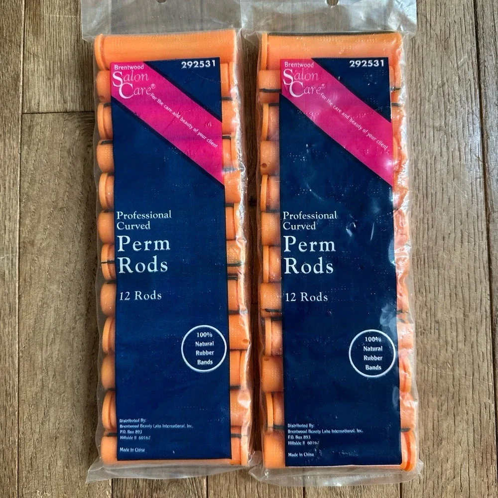 Vintage Salon Care Perm Rods Brentwood Beauty 292531 Set of 2‎